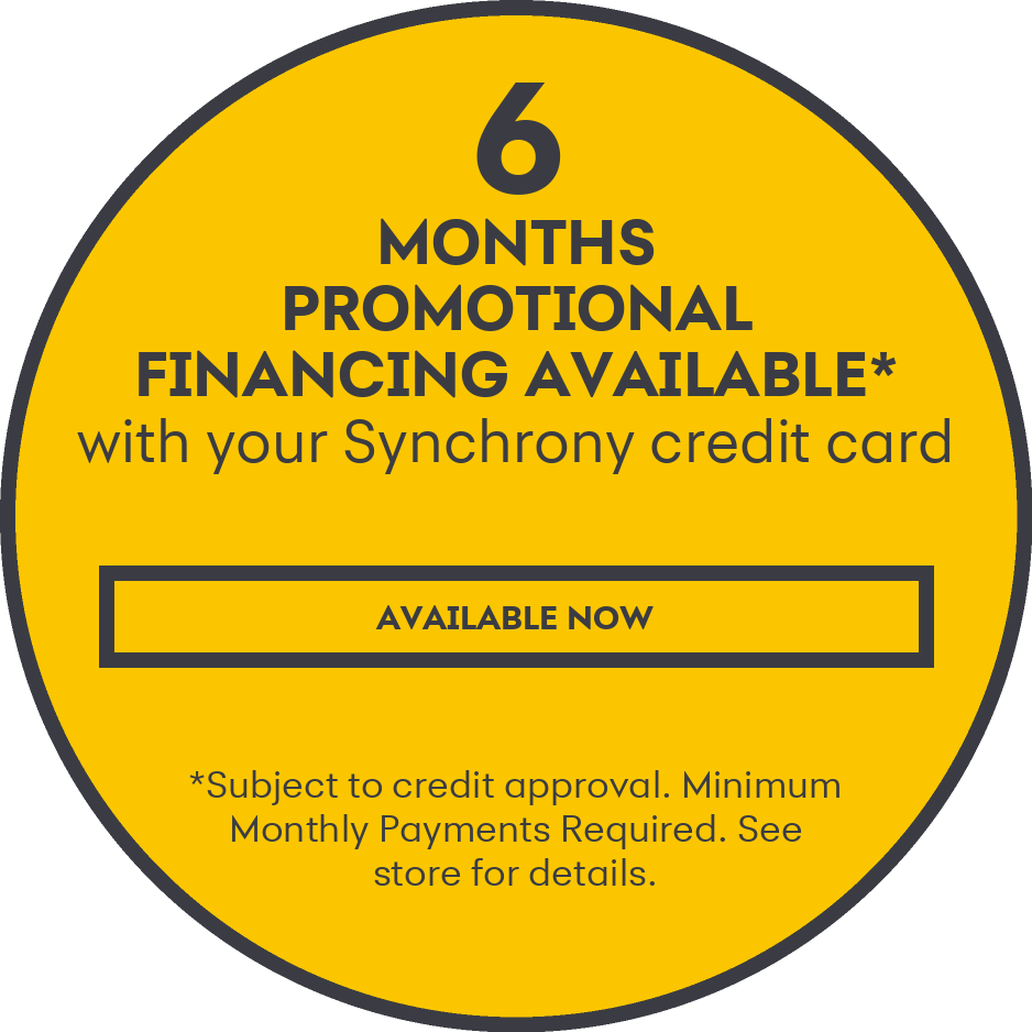 6 months promotional financing available